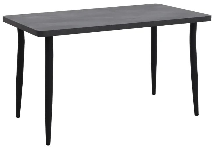 Τραπέζι Levico Megapap Mdf - μεταλλικό χρώμα σκούρο γκρι σκυροδέματος 130x75x75εκ.