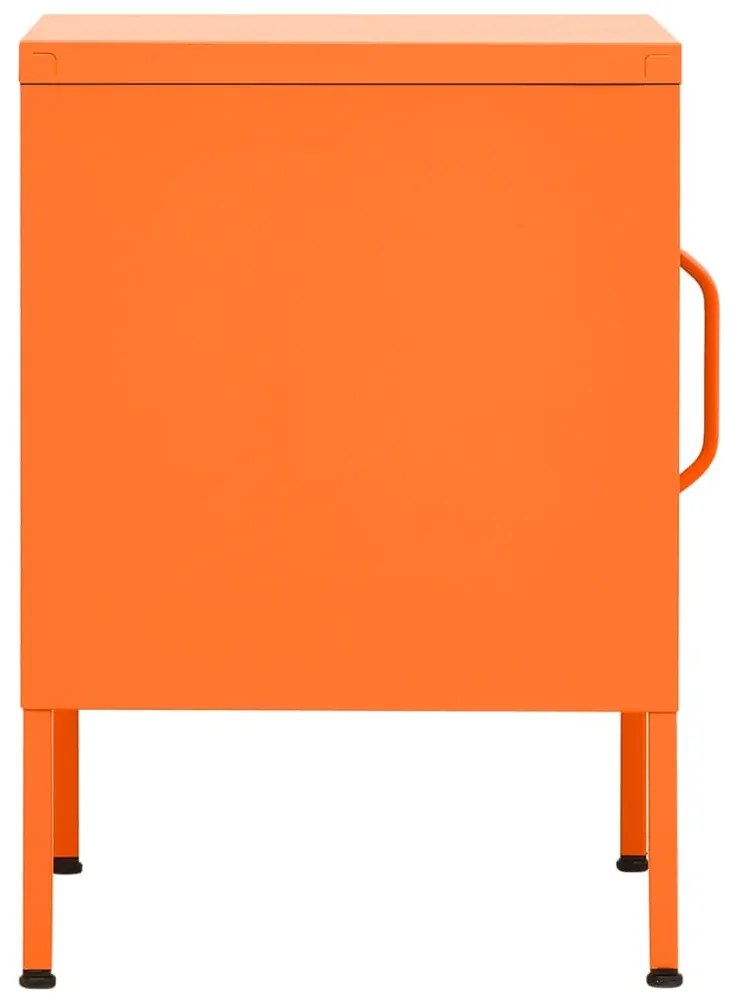 vidaXL Κομοδίνο Πορτοκαλί 35 x 35 x 51 εκ. από Ατσάλι