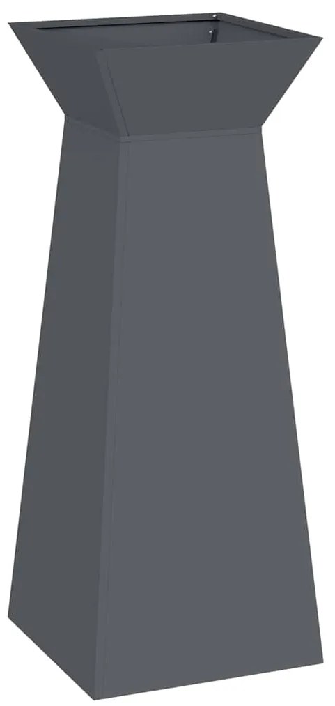 vidaXL Γλάστρα Πυλώνας Ανθρακί 40 x 40 x 100 cm Ατσάλι