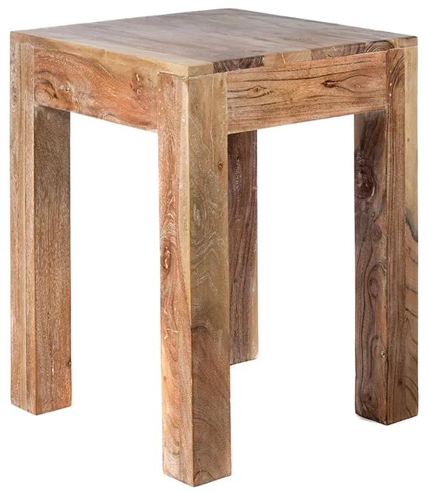 Τραπέζι λάμπας σε λευκή πατίνα  45Χ45Χ60 - Ξύλο - 720-1208