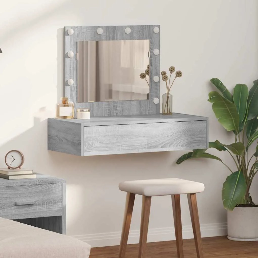 vidaXL Τραπέζι περιποίησης Γκρι 83 x 40 x 70 εκ Επεξεργασμένο ξύλο