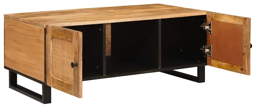 vidaXL Τραπεζάκι σαλονιού Φυσικό 100 x 54 x 40 εκ Στερεό ξύλο μάνγκο