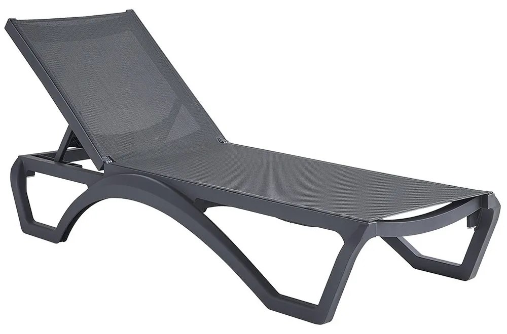 Ξαπλώστρα Ανακλινόμενη 5 Θέσεων 251427 190x69x31,5cm Dark Grey