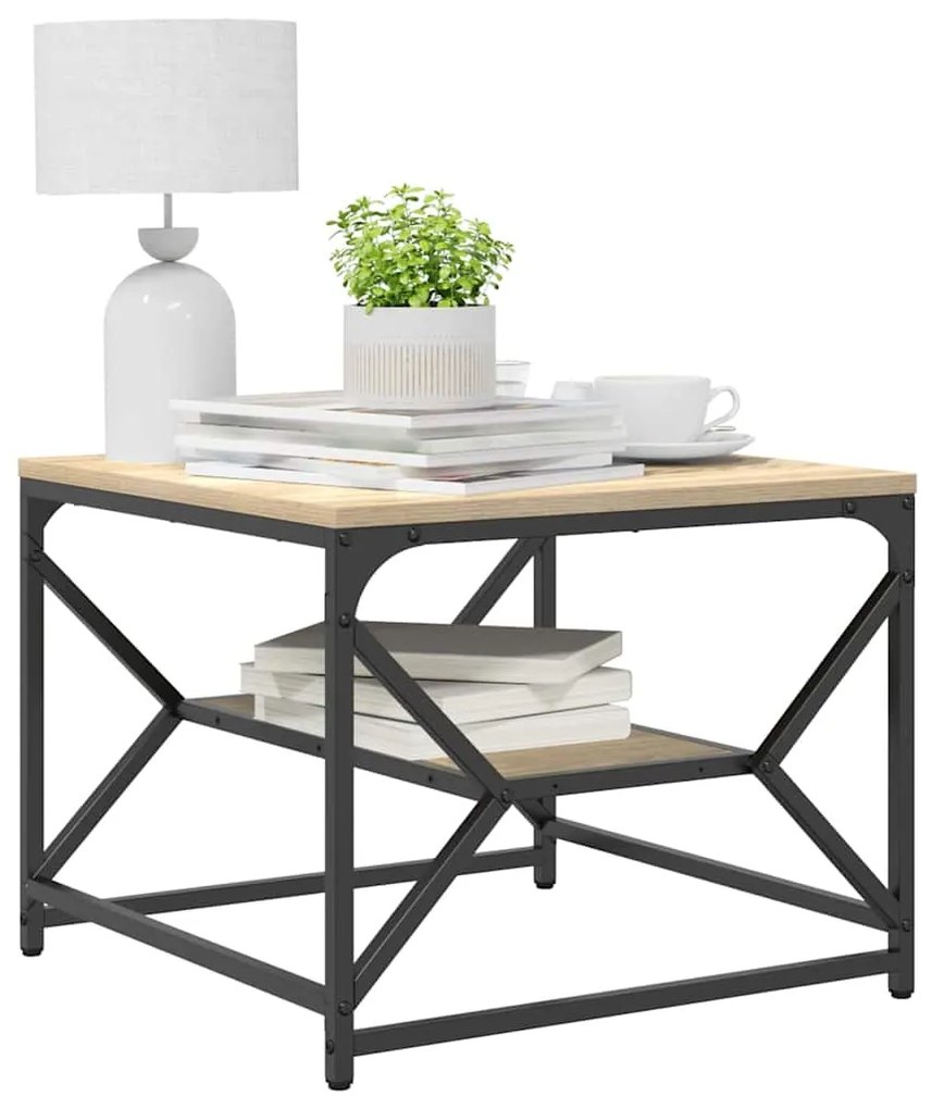 vidaXL Τραπεζάκι σαλονιού Sonoma Δρυς 51 x 50 x 40 εκ.