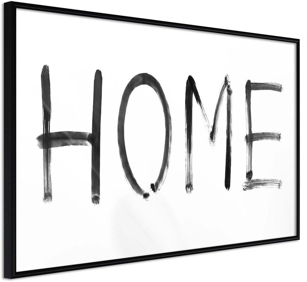 Αφίσα - Simply Home (Horizontal) - 30x20 - Μαύρο - Χωρίς πασπαρτού