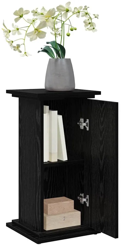 vidaXL Ράφι Έκθεσης Μαύρη Οξυά 31 x 30 x 60 cm Επεξεργασμένο ξύλο