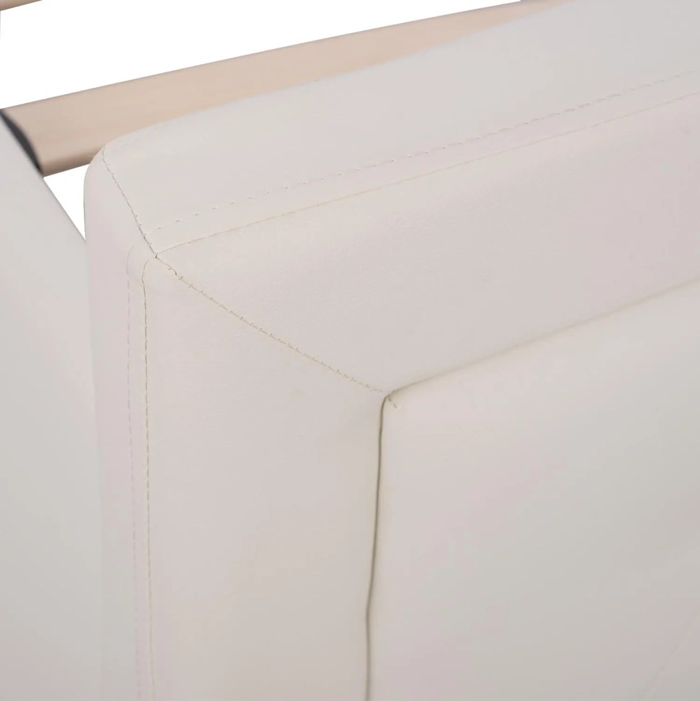 Κρεβάτι ODELIA Διπλό PU Λευκό 150x200 εκ. 174x213x110 εκ.