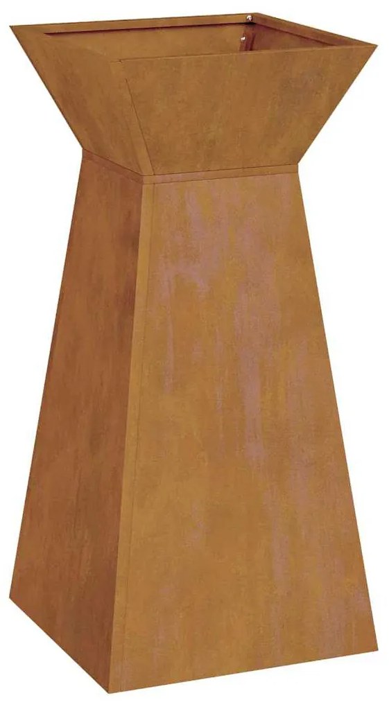 vidaXL Γλάστρα Πυλώνας 2 pcs Ασημί 35 x 35 x 73 εκ. Ατσάλι