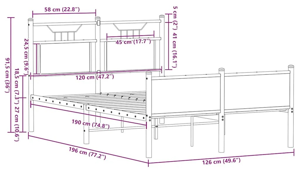 ΠΛΑΙΣΙΟ ΚΡΕΒΑΤΙΟΥ ΧΩΡ. ΣΤΡΩΜΑ ΚΑΦΕ ΔΡΥΣ 120X190 ΕΚ. ΕΠ. ΞΥΛΟ 4107031