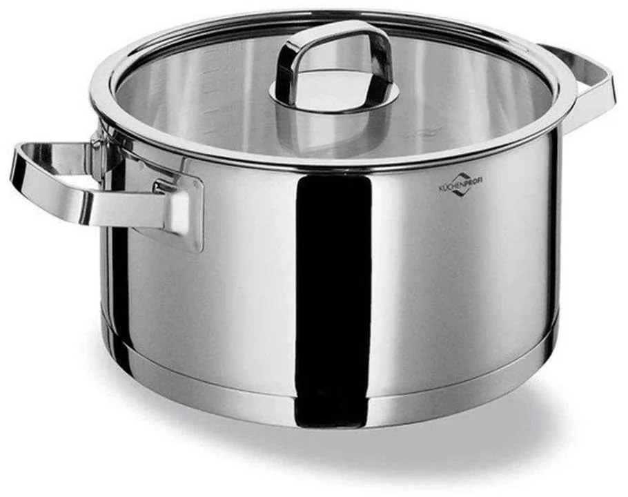 Κατσαρόλα Με Γυάλινο Καπάκι San Remo 2390042824 Φ24cm Inox Kuchenprofi 24cm Stainless Steel