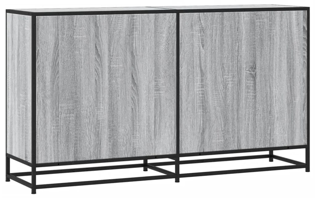 vidaXL Sideboard Grey Sonoma 134x35x76 cm Ξύλινο μηχανουργικό ξύλο