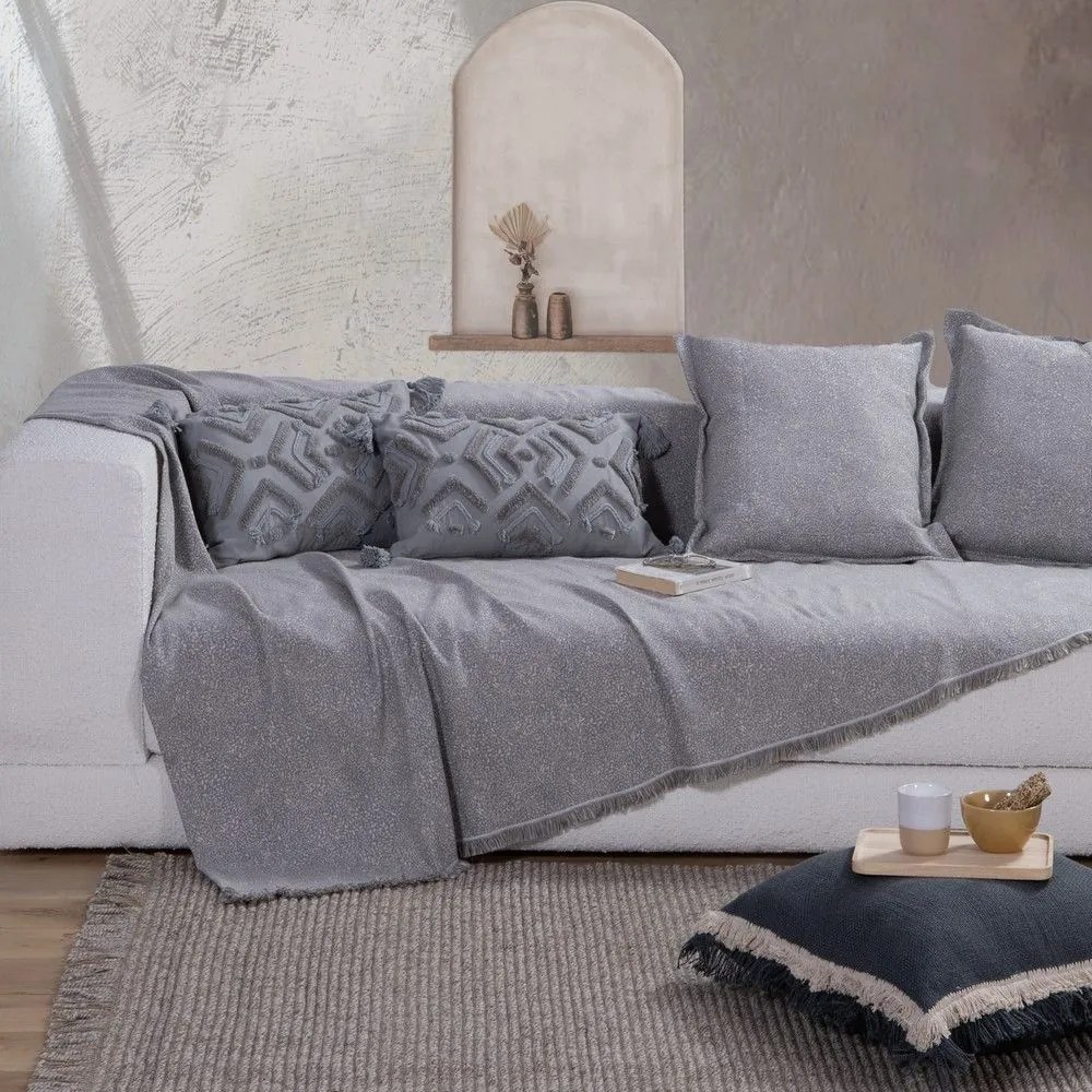 Ριχτάρι Aronia Grey Nef-Nef Four-Seater 170x350cm Βαμβάκι-Πολυέστερ