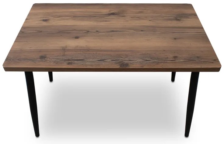 Τραπέζι Levico Megapap Mdf - μεταλλικό χρώμα καπνιστή καρυδιά 120x70x75εκ.