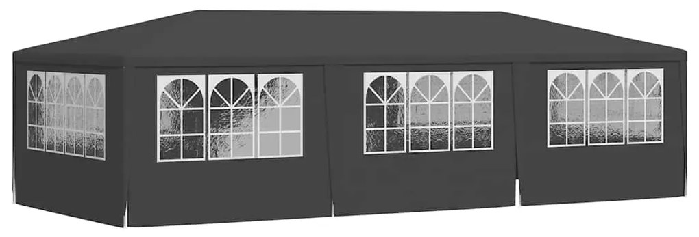 vidaXL Κιόσκι Επαγγελματικό με Τοιχώματα Ανθρακί 4 x 9 μ. 90 γρ./μ²