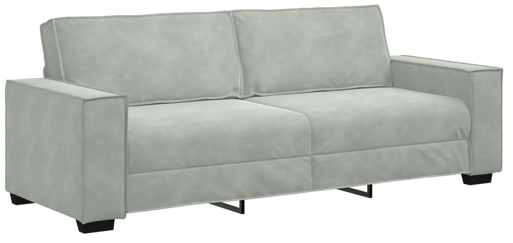 vidaXL Σετ Καναπέ με μαξιλάρι 3 pcs Γκρι 220 x 78 x 84 εκ. Βελούδο
