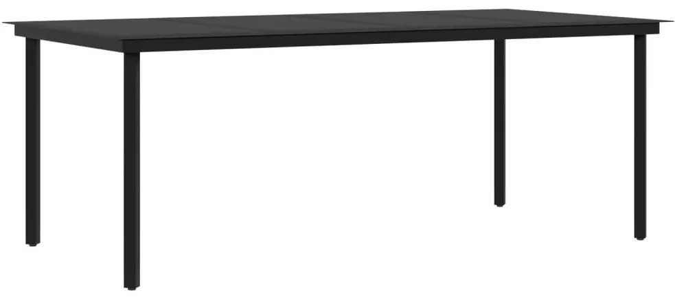 vidaXL Σετ Τραπεζαρίας Κήπου 9 τεμ Μαύρο με Μαξιλάρια