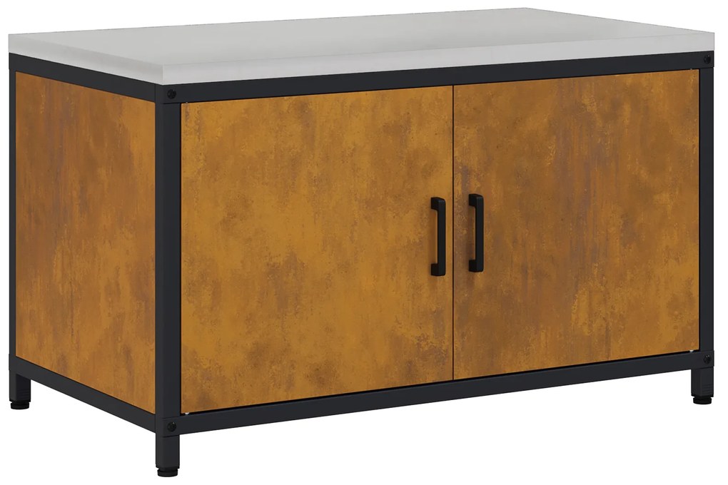 vidaXL Ντουλάπα Αποθήκευσης Κουζίνας με ράφι Σκ rusty 60 x 50 x 92 εκ.