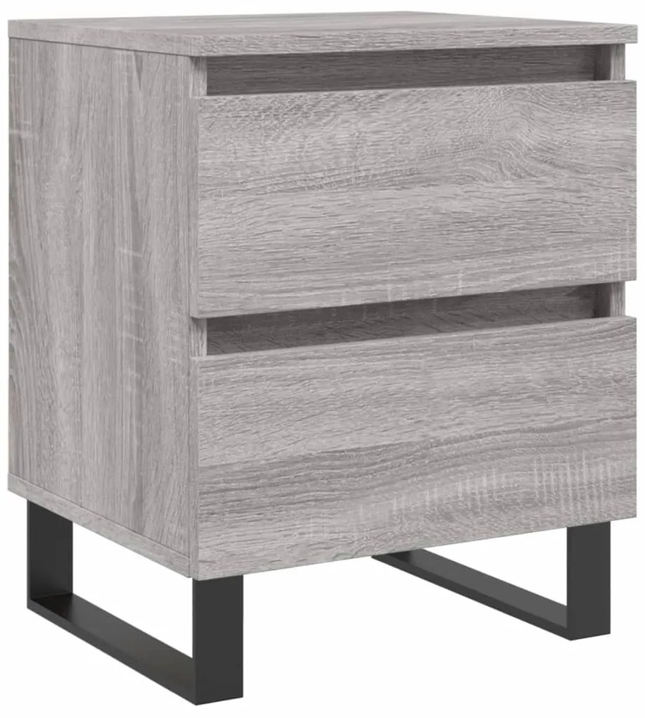 vidaXL Κομοδίνο Γκρι Sonoma 40 x 35 x 50 εκ. από Επεξεργασμένο Ξύλο