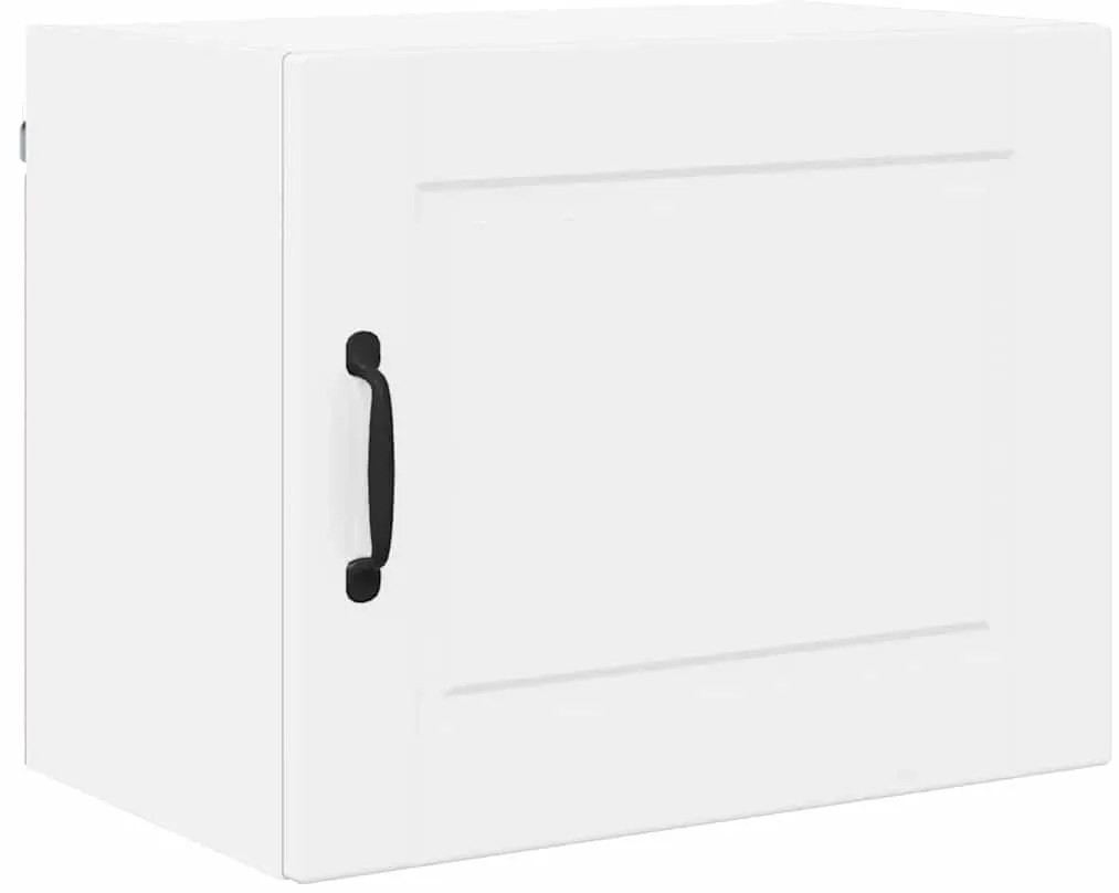 vidaXL Κρεμαστό ντουλάπι κουζίνας με ράφι Υψηλής γυαλάδας λευκό