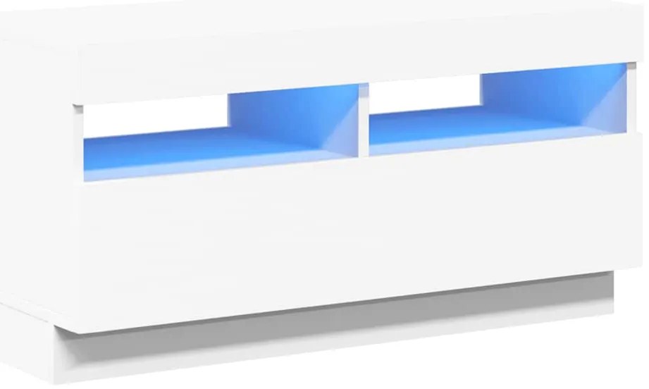 vidaXL Έπιπλο Τηλεόρασης με LED Λευκό 80 x 35 x 40 εκ.