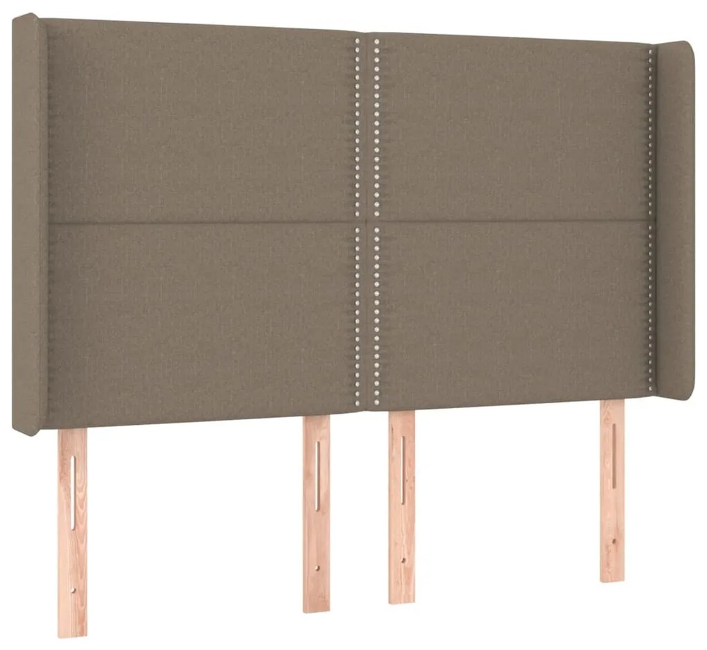 Κεφαλάρι με Πτερύγια Taupe 147x16x118/128 εκ. Υφασμάτινο 3119442