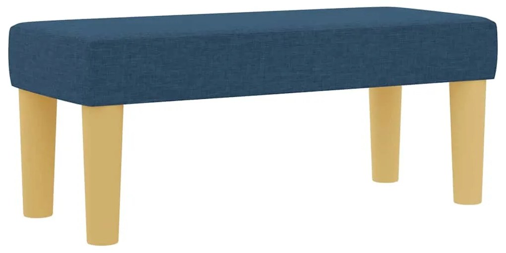 vidaXL Κρεβάτι με ελατήρια με στρώμα Μπλε 90 x 200 cm ύφασμα