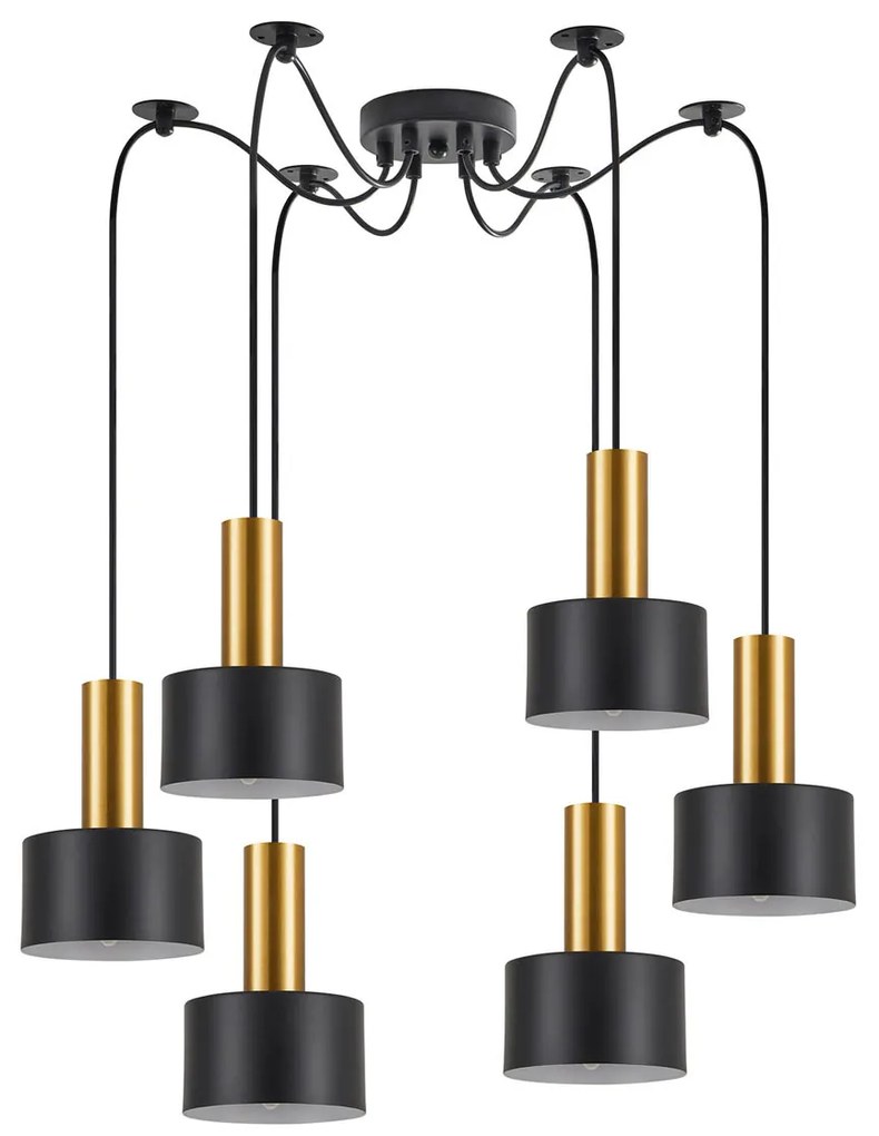 Φωτιστικό Οροφής Πολύφωτο Homelighting 77-8632 Gold/Black