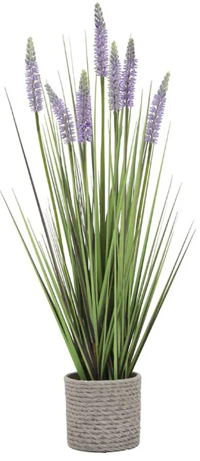 Τεχνητό Φυτό Γρασίδι Λεβάντα σε Γλάστρα από Καουτσούκ 71cm