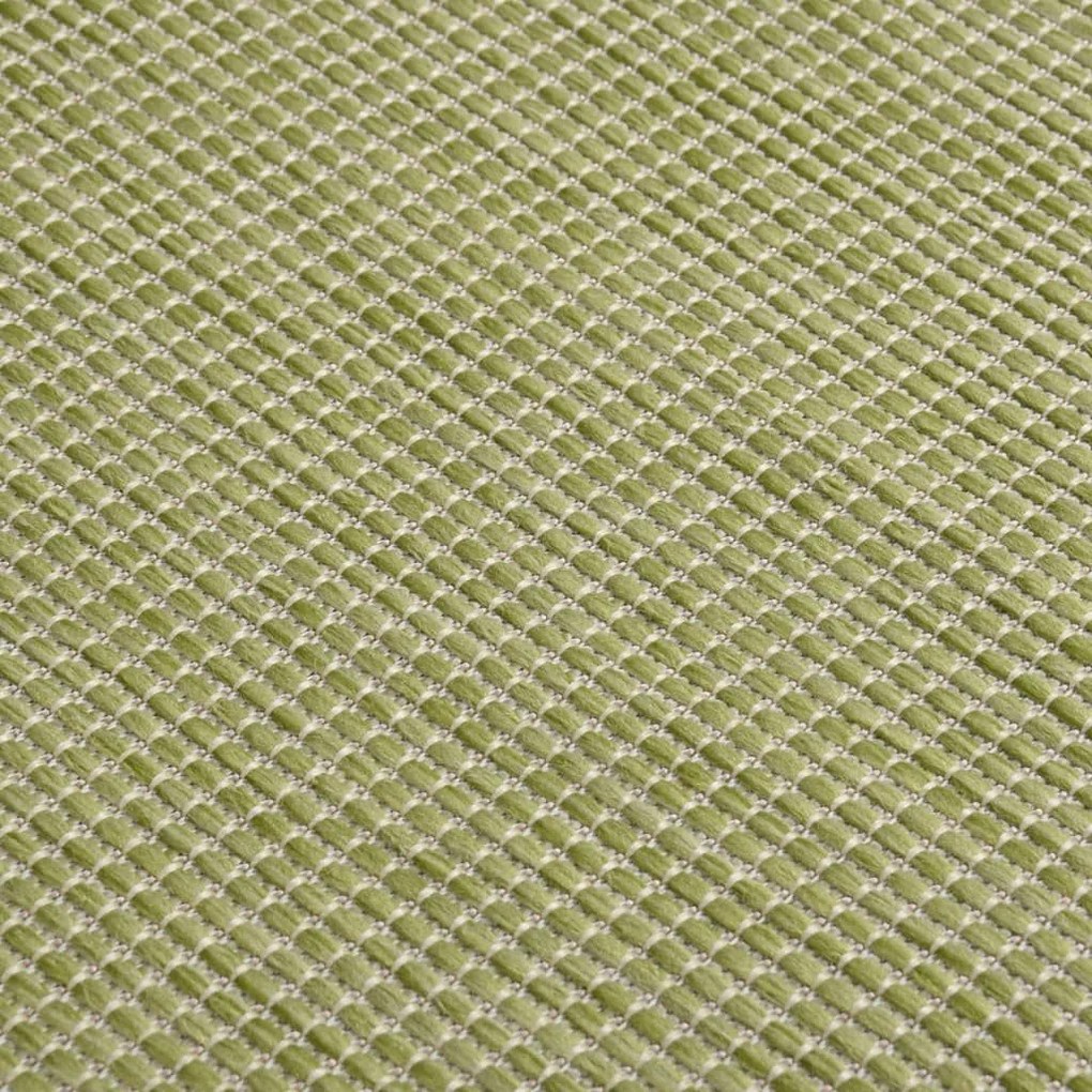 Χαλί Εξωτερικού Χώρου με Επίπεδη Ύφανση Πράσινο 120x170 εκ. - Πράσινο