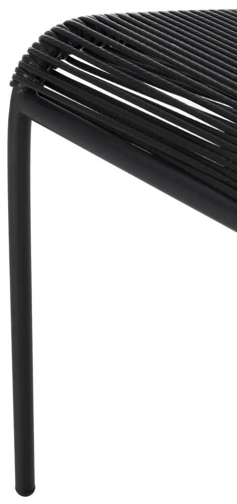 Καρέκλα SUKI C6053.02 με Μέταλλο και Συνθετικό Rattan Μαύρο 54x62x80Υεκ 54x62x80 εκ.