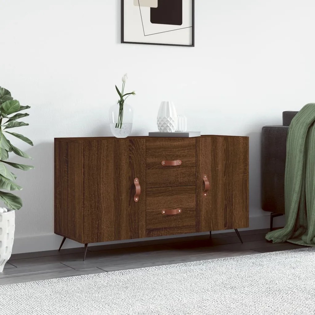 vidaXL Μπουφές Καφέ Δρυς 100 x 36 x 60 εκ. Επεξεργασμένο Ξύλο