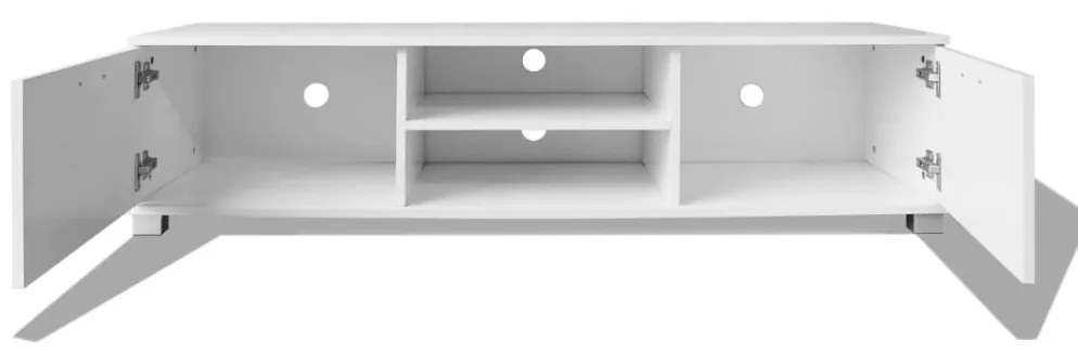 vidaXL Έπιπλο Τηλεόρασης Γυαλιστερό Λευκό 140 x 40,5 x 35 εκ.