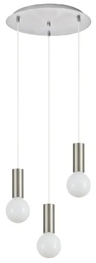 Κρεμαστό Φωτιστικό Οροφής Μέταλλο ADEPT TUBE H300 Φ35 Homelighting-77-8389-Νίκελ Ματ 77-8389