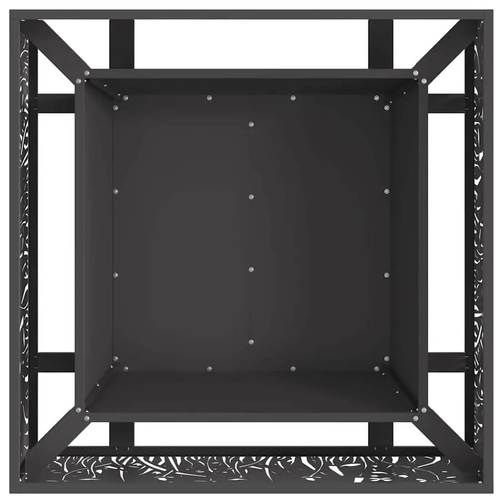 vidaXL Φωτιά Μαύρο 80 x 80 x 30 cm Κρύα έλαση από χάλυβα