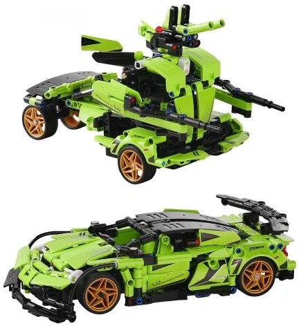 VEVOR STEM Building Toys for Kids 2 in 1 App &amp; Remote Control Car/Robot 461 PCS