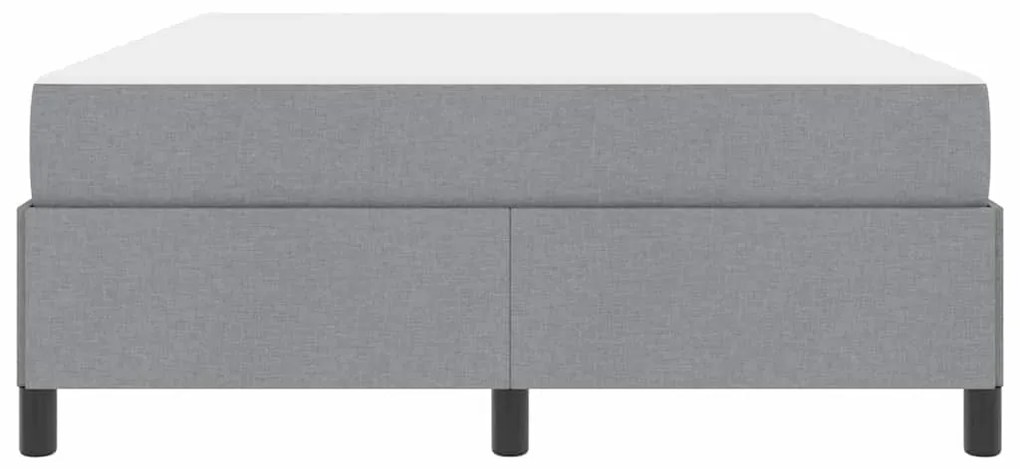 vidaXL Κρεβάτι με ελατήρια Ανοιχτό γκρι, Μαύρο 140 x 200 cm