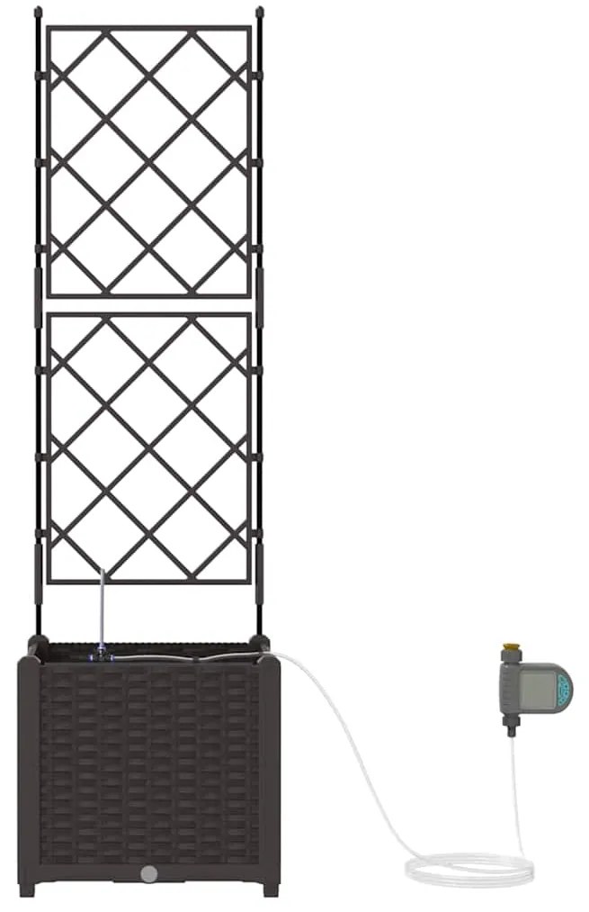 vidaXL Ζαρντινιέρες κήπου Καφέ 40 x 40 x 142 cm Ατσάλι