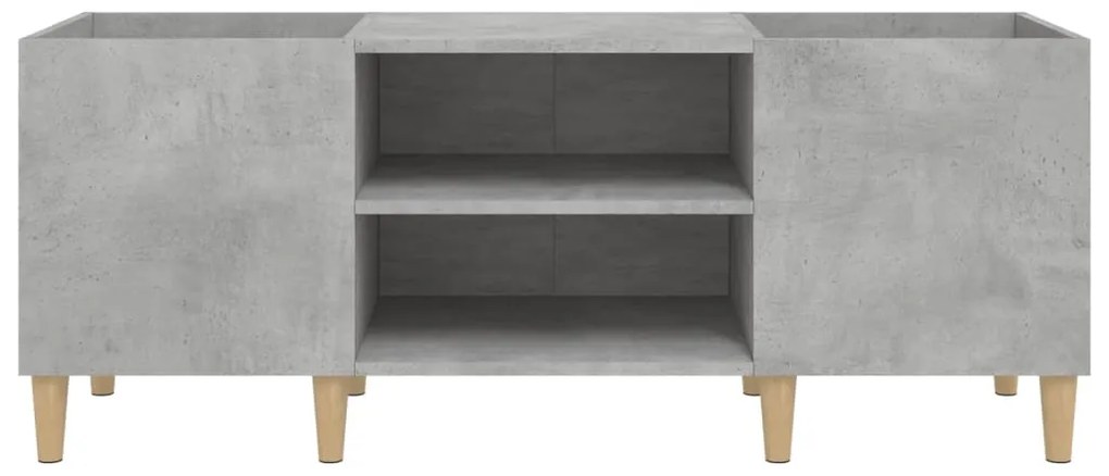 vidaXL Δισκοθήκη Γκρι Σκυροδέματος 121x38x48 εκ. Επεξεργασμένο Ξύλο