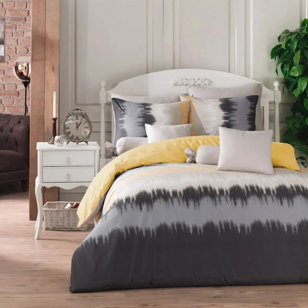 Σεντόνια Βέγκας (Σετ 4τμχ) Grey Viopros Queen Size 230x260cm 100% Βαμβακερό Περκάλι