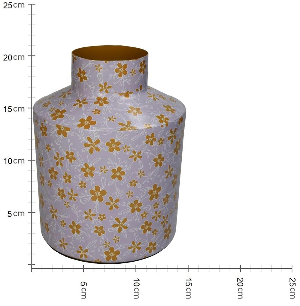 Βάζο Λουλούδια Πολύχρωμο Μέταλλο 16.5x16.5x21cm