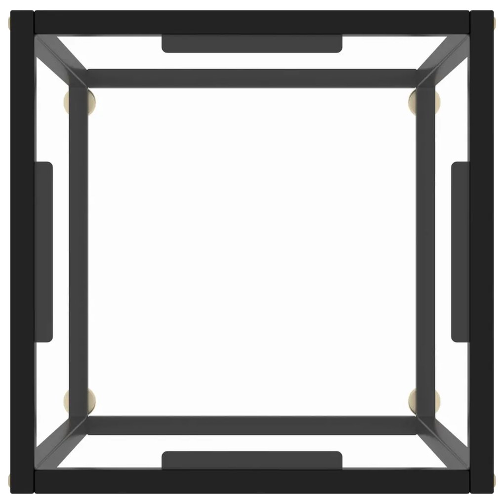 vidaXL Τραπεζάκι Σαλονιού Μαύρο 40 x 40 x 50 εκ. με Ψημένο Γυαλί