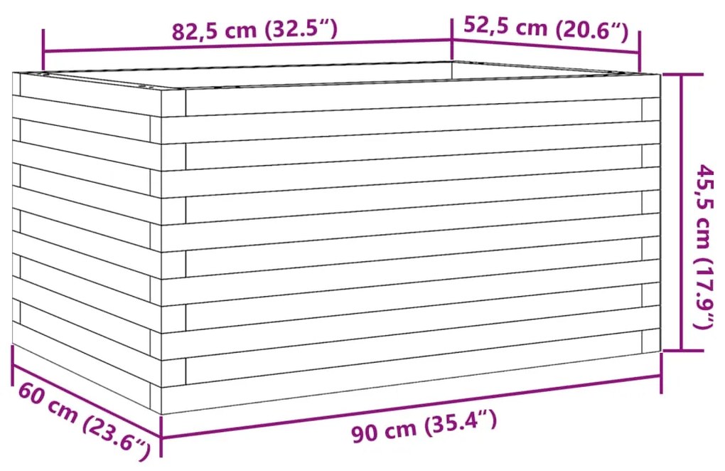 ΖΑΡΝΤΙΝΙΕΡΑ ΚΗΠΟΥ 90X60X45,5 ΕΚ. ΑΠΟ ΜΑΣΙΦ ΞΥΛΟ ΨΕΥΔΟΤΣΟΥΓΚΑΣ 847281