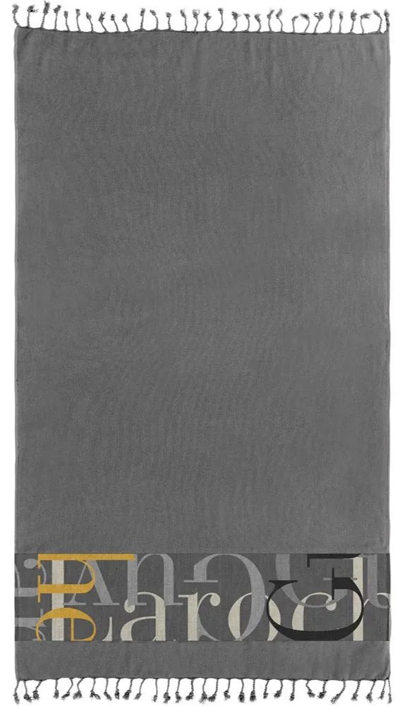 Πετσέτα Θαλάσσης - Παρεό Pestemal 25 Anthracite Guy Laroche Θαλάσσης 90x170cm 100% Βαμβάκι