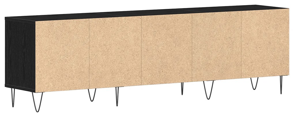 vidaXL Ντουλάπι Τηλεόρασης Μαύρο Δρυς 150x30x44,5 εκ Επεξεργασμένο Ξύλο