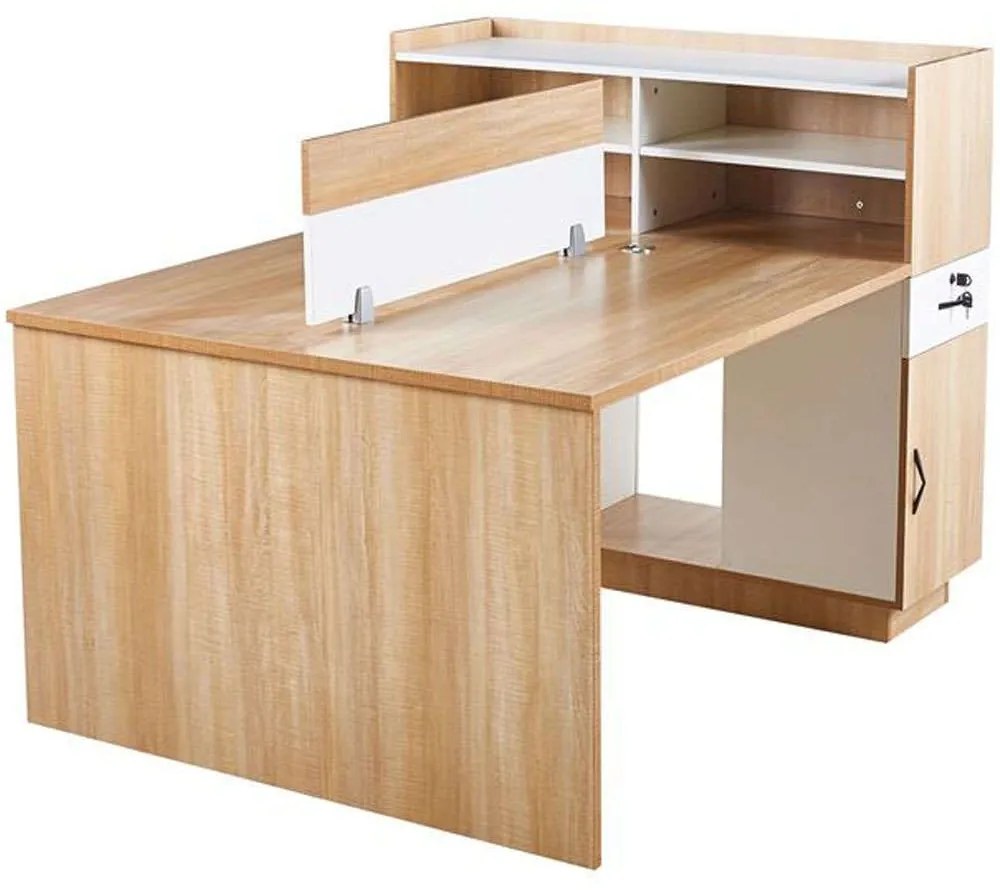 Γραφείο - Σταθμός Εργασίας 2 Θέσεων ΕΟ4390 160x120x75cm Sonoma-White