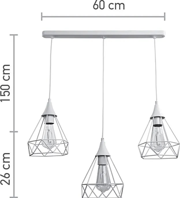 Κρεμαστό φωτιστικό InLight 4024-3 RAIL-Leuko
