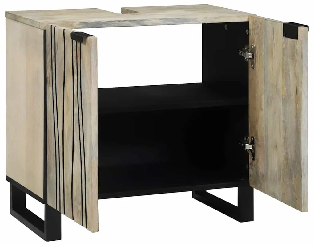 vidaXL Ντουλάπα Νιπτήρα Mπάνιου με ράφι Λευκό 62 x 33 x 58 εκ.