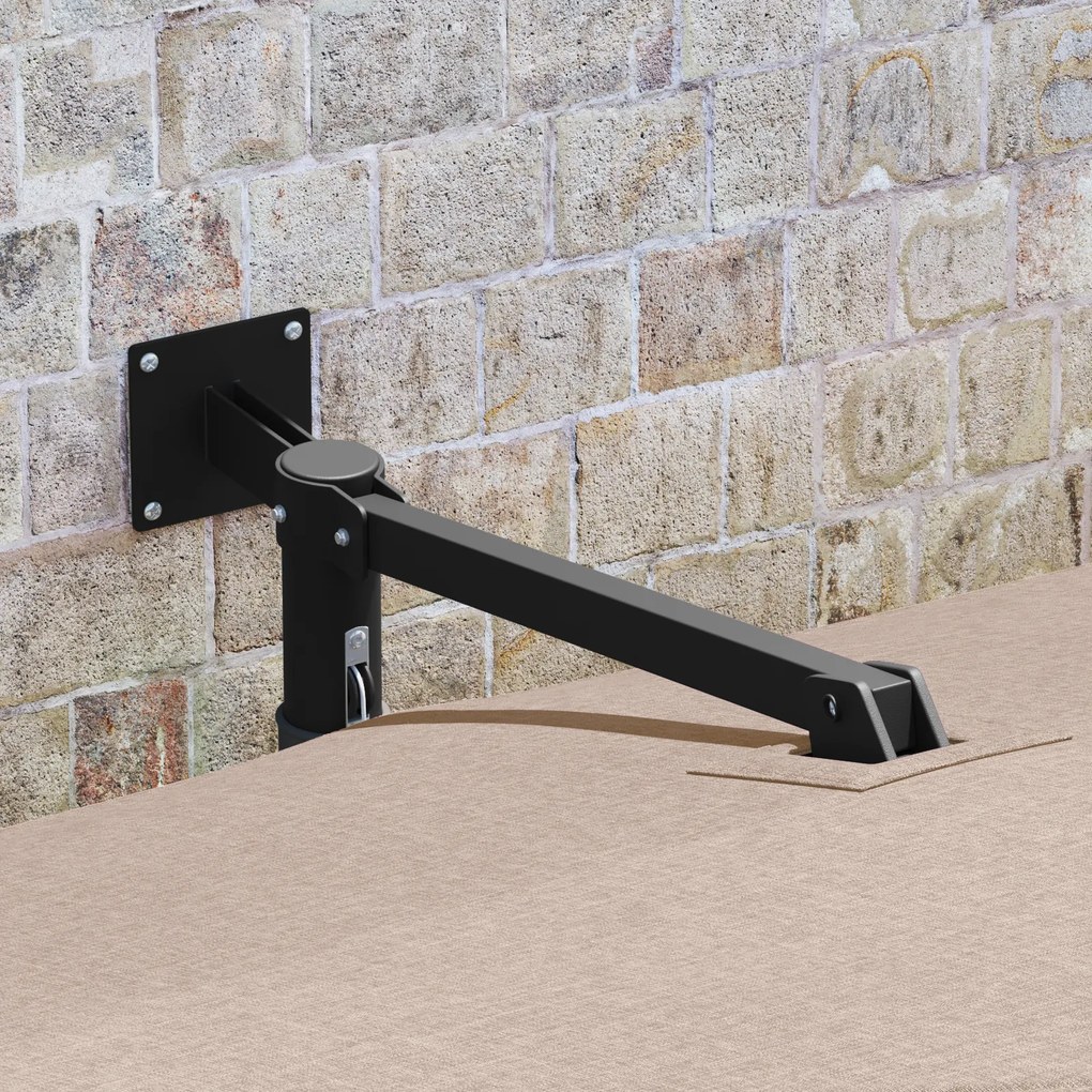 vidaXL Ομπρέλα Τοίχου Κήπου Ταπέ 247 cm