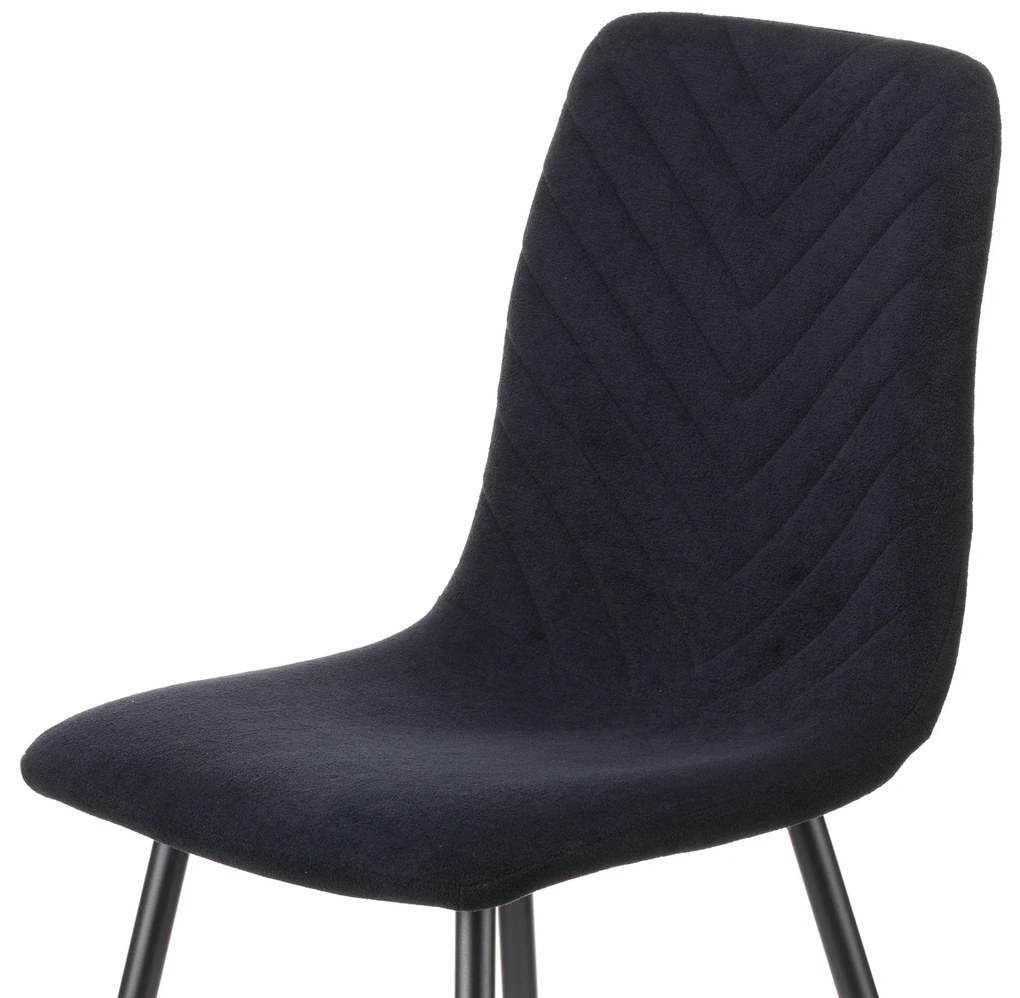 Καρέκλα Rena ύφασμα μαύρο-πόδι μαύρο μεταλλικό 48x55x90