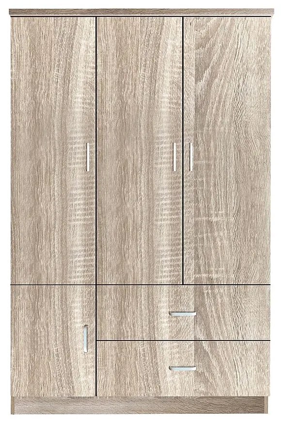 Ντουλάπα Τετράφυλλη CLOSET Φυσικό MDF 120x50x180cm